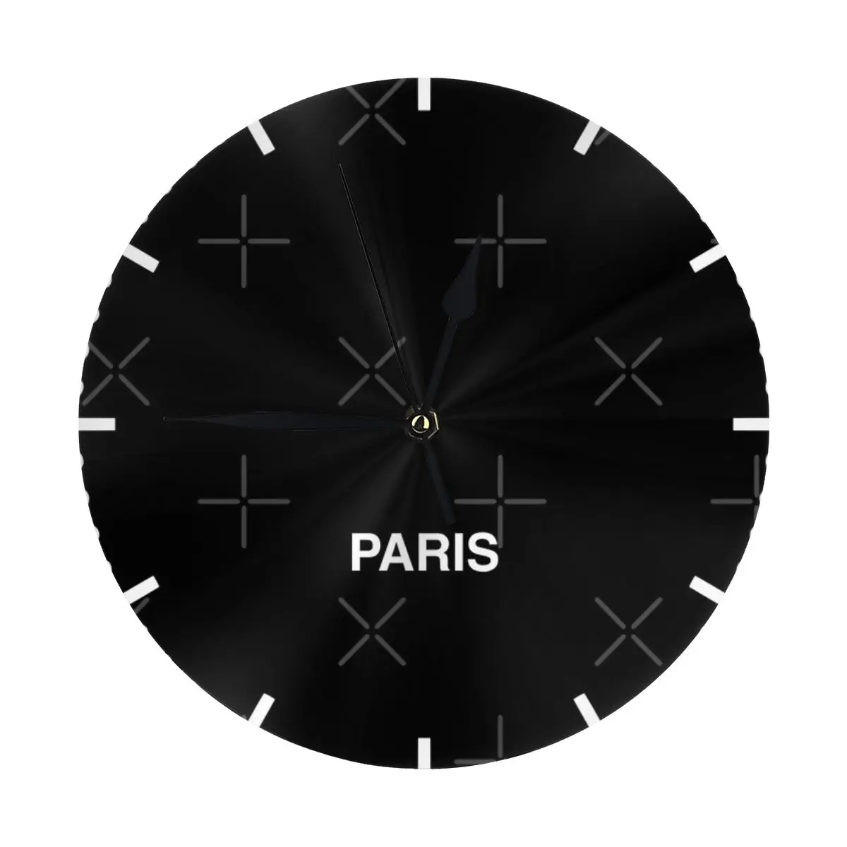 Настенные часы с изображением времени в Париже настенные черного цвета