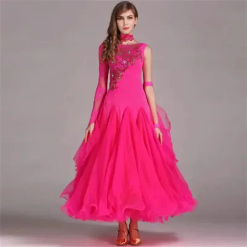 Королевское синее бальное платье для соревнований современный вальс