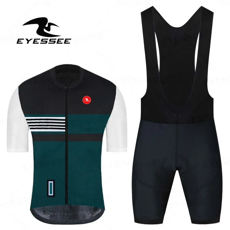 

EYESSEE 2023 Summer Man's Cycling Clothing Breathable Mountain Bike Clothes Ropa Ciclismo Verano Triathlon Cycling Jersey Set
