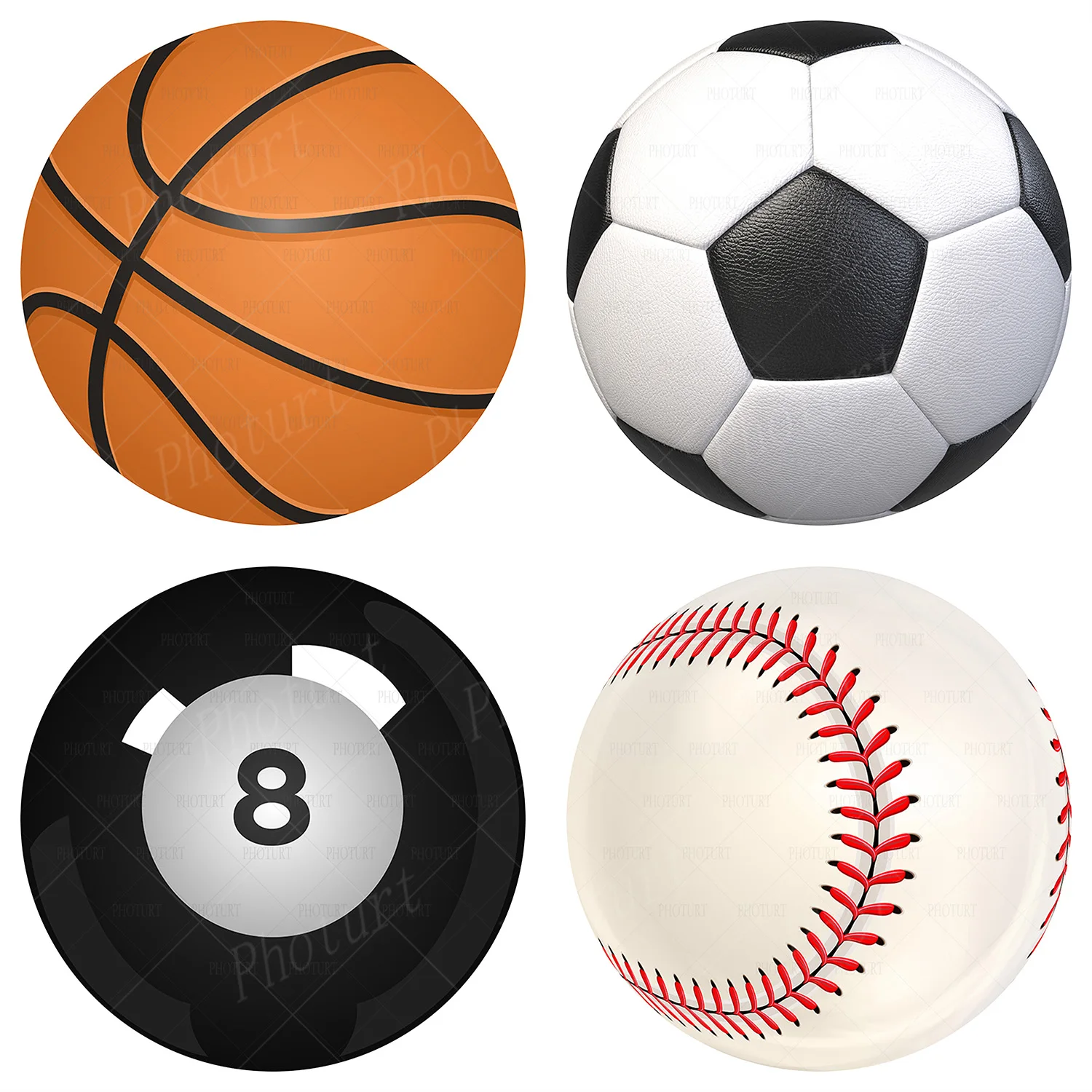 Фон для фотосъемки с изображением круглых футбольных видов спорта эластичный