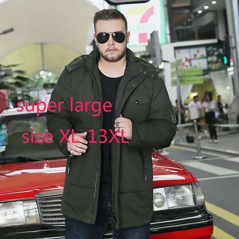

New Arrival Fashion Men Two Wear Medium Detachable Liner Extra Large Thickened Winter Casual Down Jacket Plus Size XL-12XL 13XL