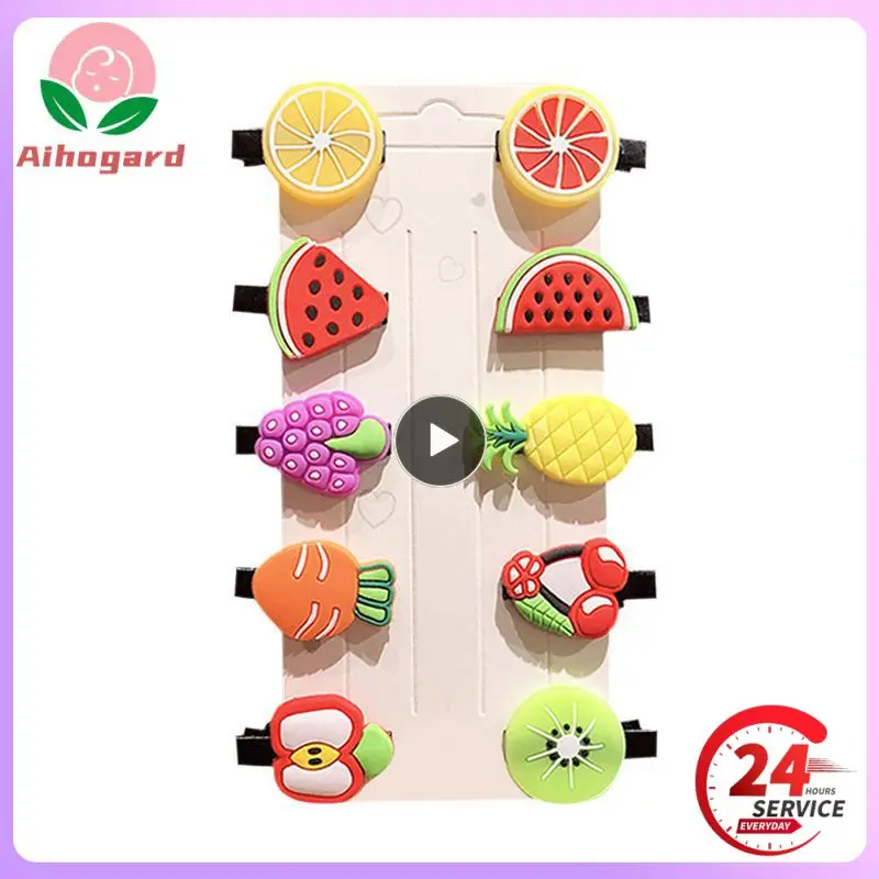 

6-Girl Child Cute Baby Hairpin Kids Headwear Ice Cream Candy Cartoon Hairpin Headdress Hair Accessories Dropshipping