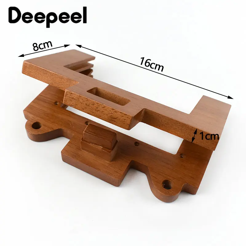 1Pc Deepeel 16cm Handmade Sewing Brackets Wood Bag Closure Purse Frames Retro Square Wooden Kiss Clasp Handles for Making Bags