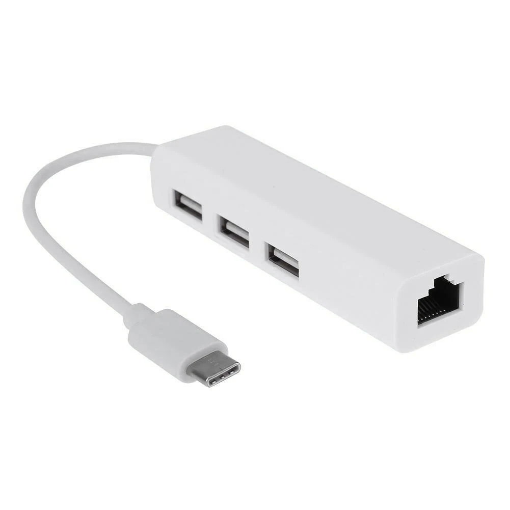 

USB-C USB 3.1 Type C To USB RJ45 Ethernet Lan Adapter Hub Cable for Macbook PC