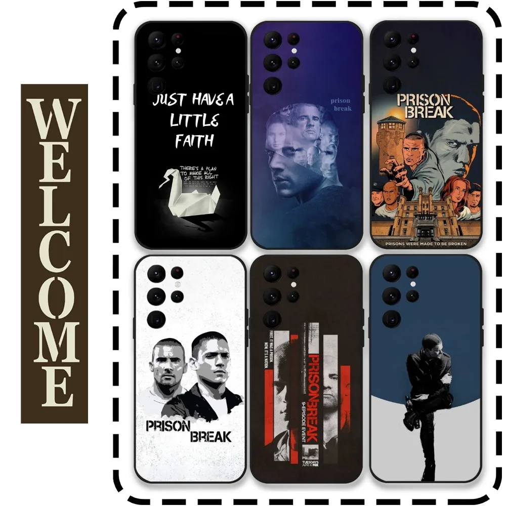 Чехол для телефона P-Prison B-Break TV Series Samsung Galaxy S24 Ultra S22 S23 S21 S20 5G Защитный силиконовый