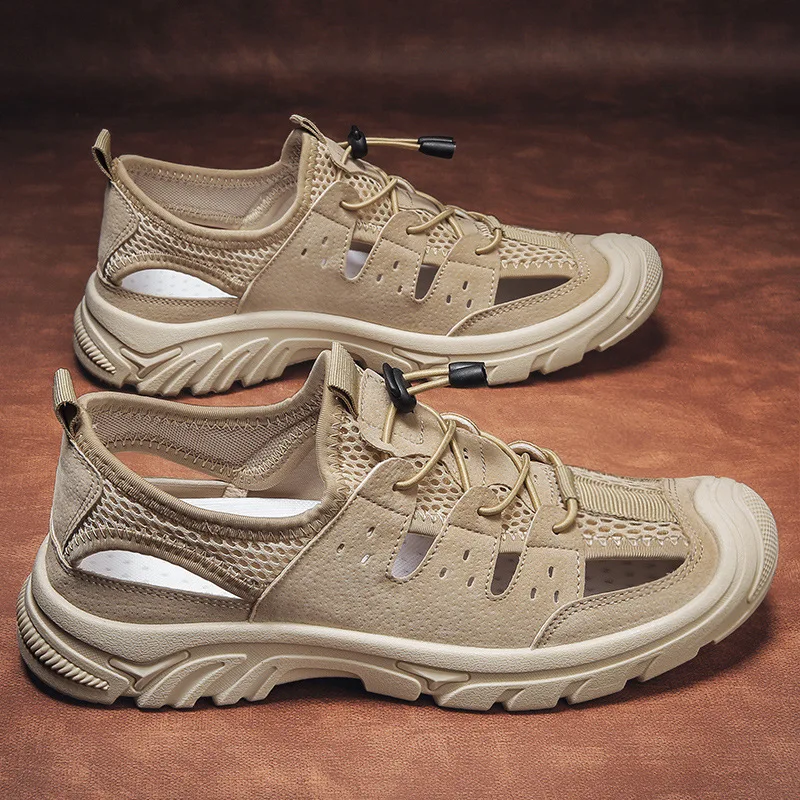 

Men Sandals Outdoor Trekking Hiking Shoes Closed Toe Slippers Comfortable Beach Fisherman Summer Athletic Sports