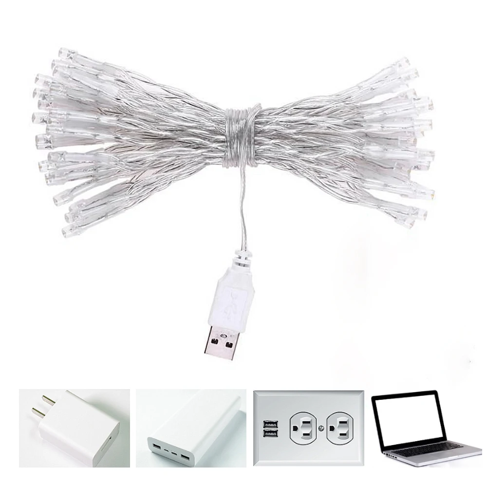 

30 PCS 1-10M Led USB String Garland Christmas Tree Fairy Light Chain Waterproof Home Garden wedding Party Outdoor Holiday Decor
