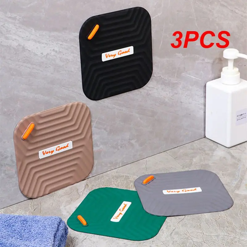 

3PCS Floor Drain Mat Anti-slip Convenient Thicken Anti-odor Durable Hair Extensions Silicone Drain Cover Not Easy To Age