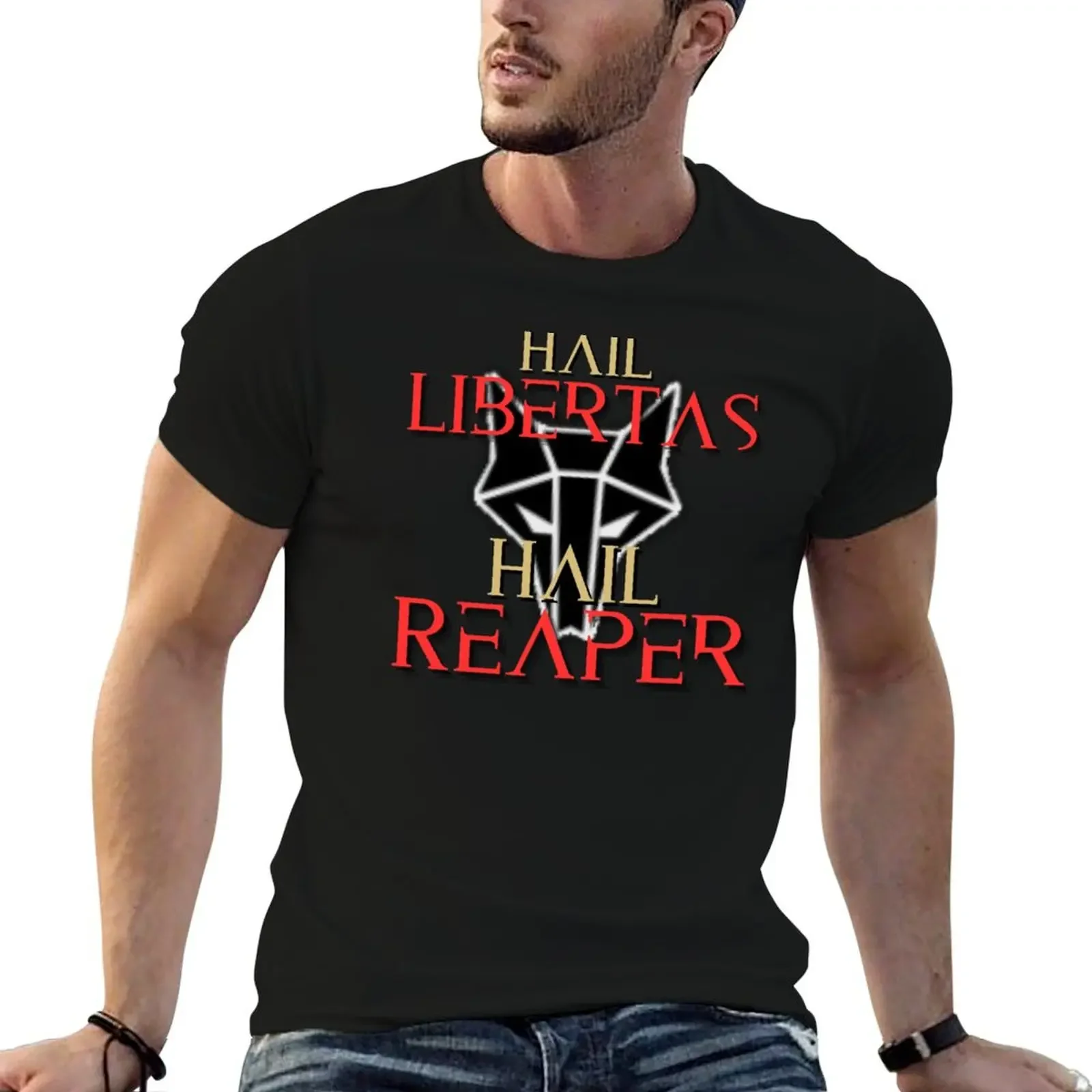 Hail Libertas Reaper Howler Red Rising Inspired T-Shirt новое издание индивидуальная одежда в стиле каваи