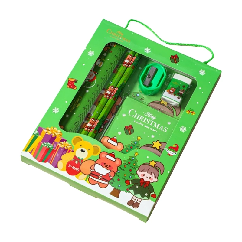 

Christmas Goodie Bag Fillers, include Christmas Pencil, Eraser, Ruler, Note Pad