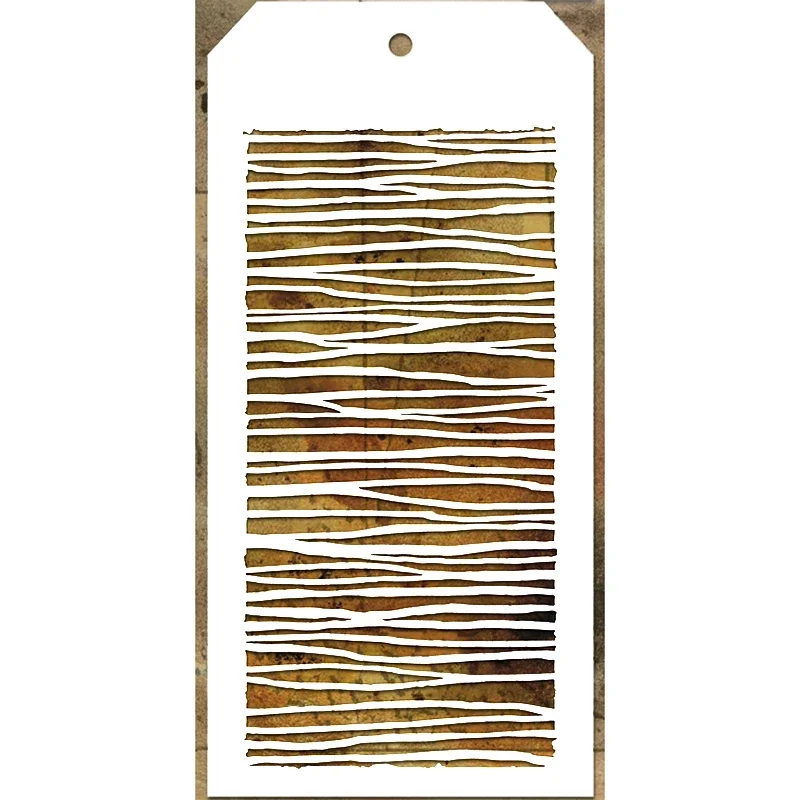 Новая полосатая фоновая этикетка пластиковый трафарет для DIY скрапбукинга