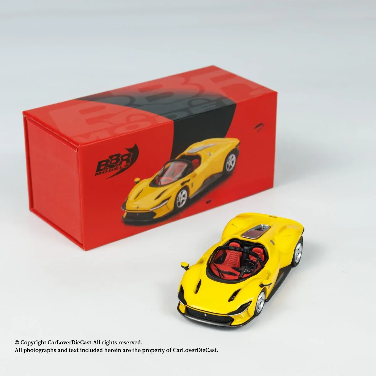 Литая под давлением модель автомобиля BBR 1:64 Daytona SP3 Giallo Modena