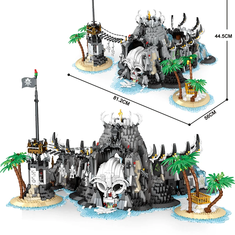 European Architecture Series Building Blocks Three Shape Pirate Bay Castle Bricks MOC Assembly Toys Holiday Gift For Children images - 6