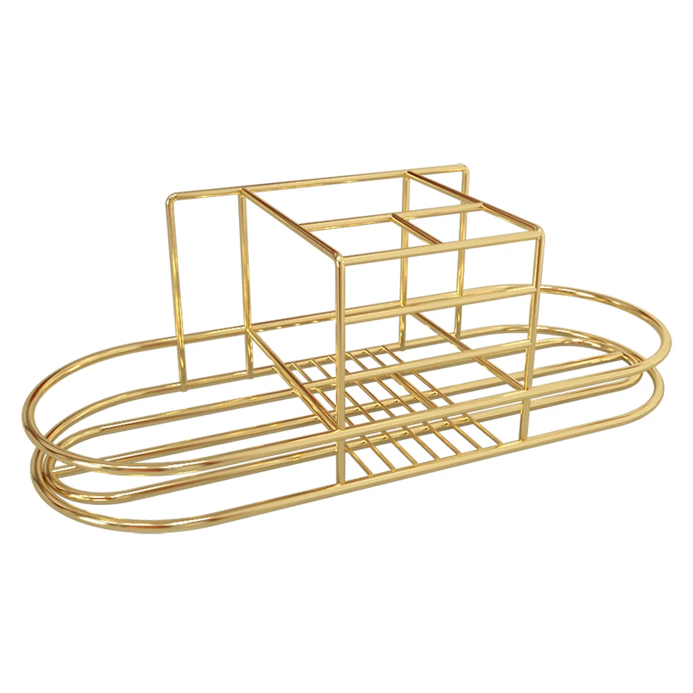 

Holder Stand Toothpaste Metal Brush Rack Standing Display Dispenser Setsbathroomcounter Organizer Storage Mounted Wall Container