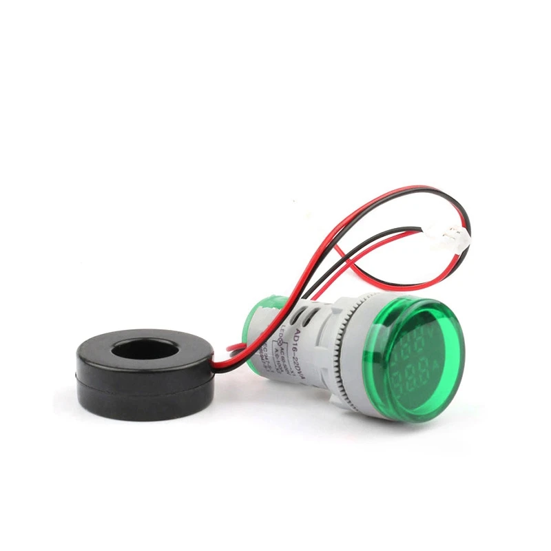 ГОРЯЧАЯ ПРОДАЖА 22 мм круглый светодиодный амперметр вольтметр переменного тока
