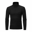 Мужская Водолазка с длинным рукавом, черный приталенный пуловер, свитер, блузка, хорошее качество, весна-осень