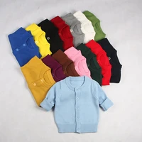 2022 autumn new children knitted cardigan sweater kid candy color long sleeve tops baby girl solid fashion coat toddler lothing