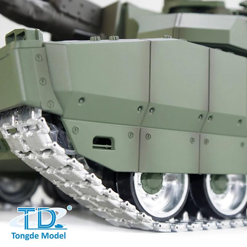 Фото TD H2408 RC Tank 1/16 Военный боевой танк Leclerc Металлическое ведущее колесо Дорожное колесо Коробка передач Инфракрасный BB Бочка Отдыхательный дымовой блок №5