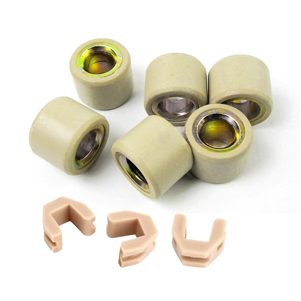 

Упаковка из 6 шт. роликовых грузов вариатора 16X13 18x14 с ползунками вариатора для 139QMB 50cc 125 150cc GY6, детали мотоцикла для скутера