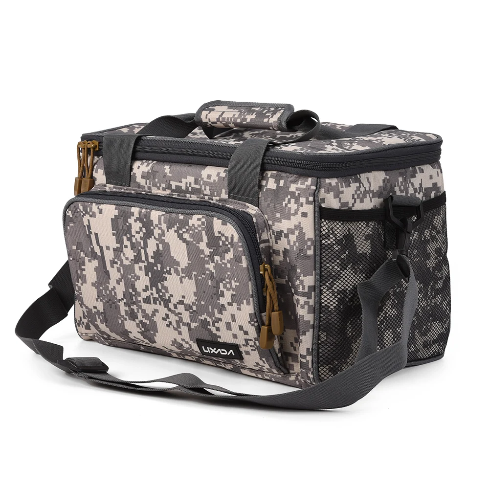 

Lixada Portable Multifunctional Canvas Fishing Shoulder Bag Pack Fishing Tackle Bag Fishing Lure Reel Bag Pouch Case