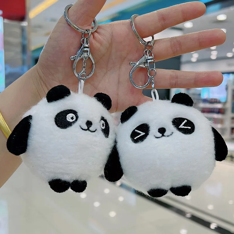 

1PC 8CM Mini Kawaii Panda Doll Keychain Pendant Plush Toy Panda Plush Stuffed Toy , Gift Key Pendant TOY Gift Plush DOLL