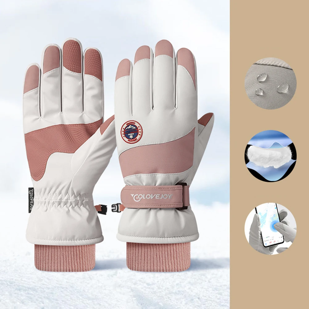 

Women&Men Winter Ski Gloves Waterproof Cycling Climbing Windproof Touch Gloves Outdoor Riding Plus Velvet Warm Gloves Non-slip