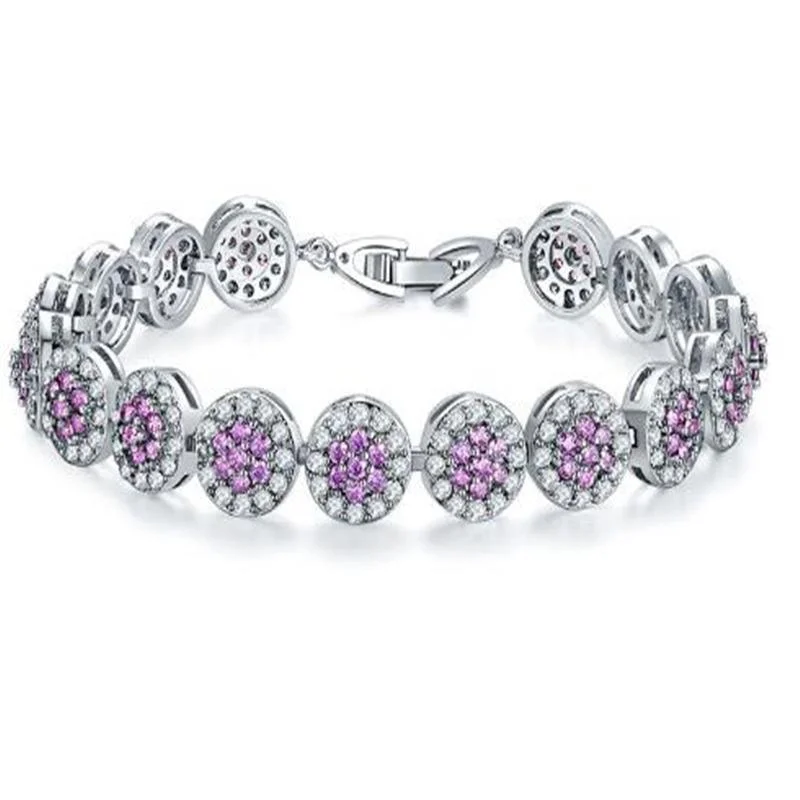 

Full Drill Zircon Bracelet Exquisite Temperament Luxury Style Gift Party Male Lady Fashion Jewelry Craft Ornament Modern Art