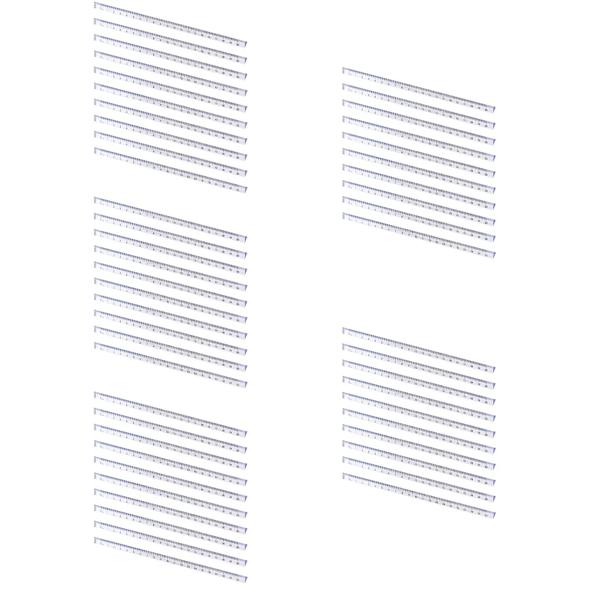 

50 Pcs Clear Triangular Ruler Plastic Scale Ruler Plastic Drawing Ruler Students Scale Ruler