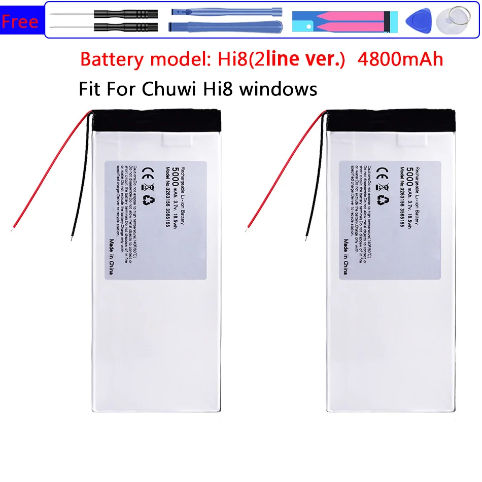 

Battery Hi 8 4800mAh For 8" Chuwi Hi8 Windows Tablet 3263156 3565158 Batterie High Capacity Battery Li-polym Bateria +Tools