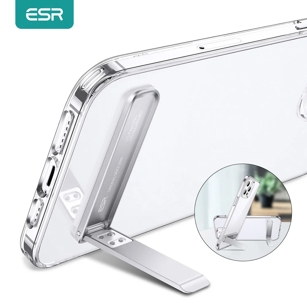 

Держатель ESR для телефона, подставка с откидной ножкой для iPhone 14 13 12 Pro/ Pro Max, подставка для телефонов Samsung Xiaomi, металлическая подставка MagSafe