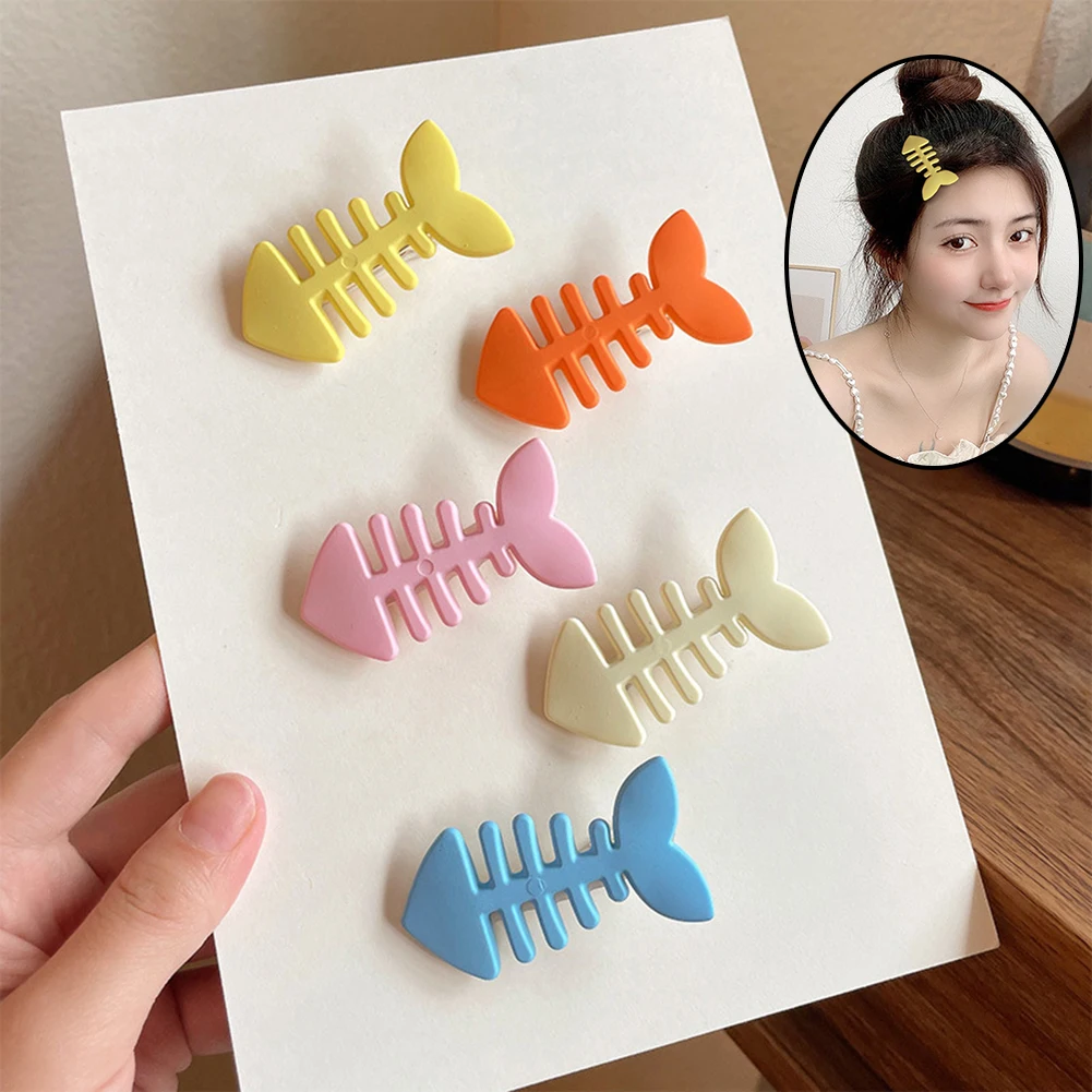 

Kids Plastic Cute Cartoon Fishbone Hairgrip Women Girls Hair Clips Pin Claw Hairpin Accessories For Girls Barrette Hairclip