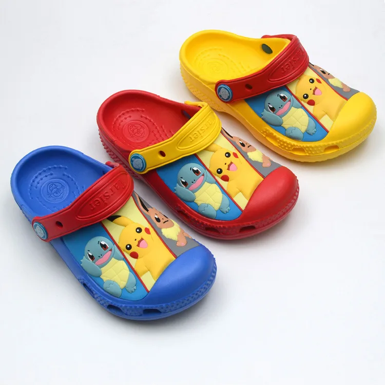 

Pokémon's new Pikachu children's hole shoes, soft-soled slippers, new trend sandals and slippers children's shoes birthday gifts