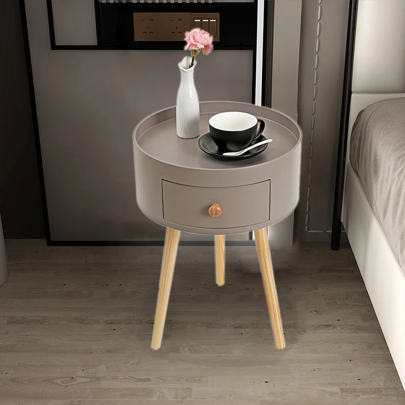 Light Luxury Simple Small Round Table Desk Lockers Coffee Ta