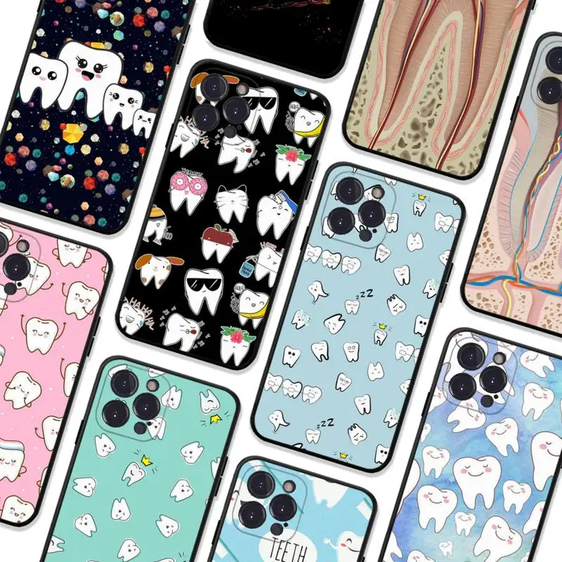

Dentist Dental Teeth Tooth Doctor Phone Case For iPhone 14 11 12 13 Mini Pro XS Max Cover 6 7 8 Plus X XR SE 2020 Funda Shell