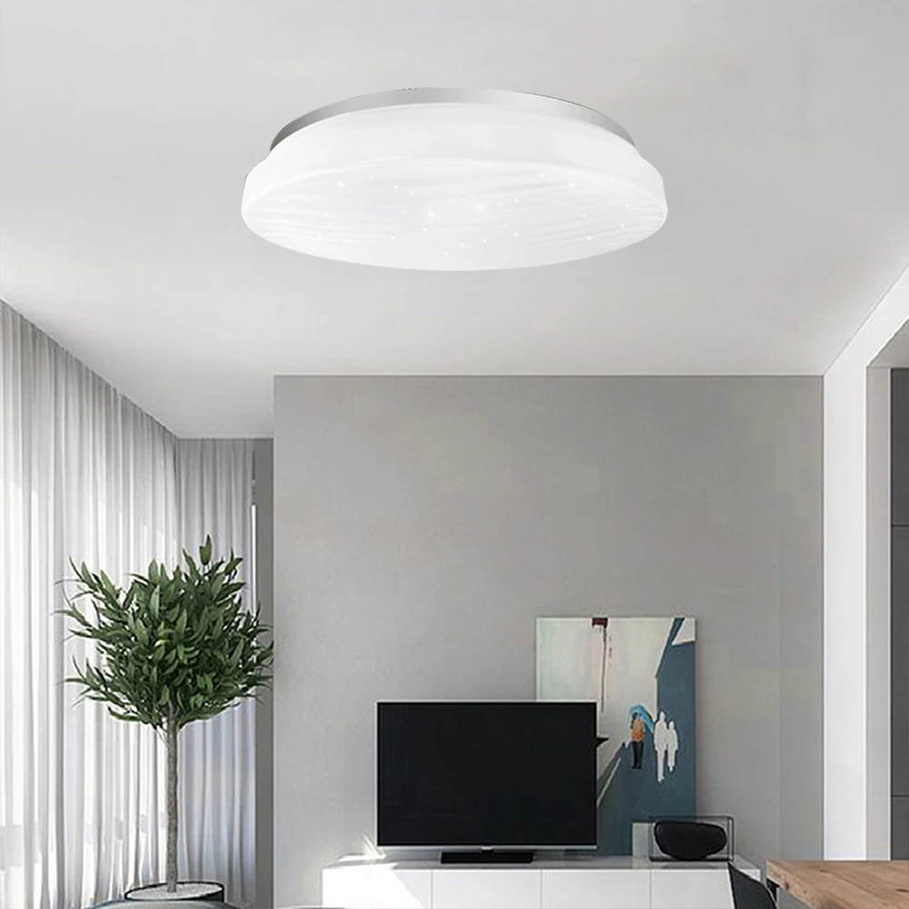 

Round Mdoern 12W 18W 24W Ceiling Light Led Chandelier Surface Mounted Bedroom Dining Room Ceiling Lamp Room Decor 48W Dimmable