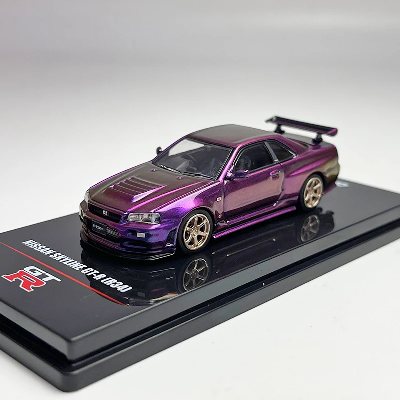 

Inno 1:64 Skyline GT-R R34 gtr34 purple car model toy