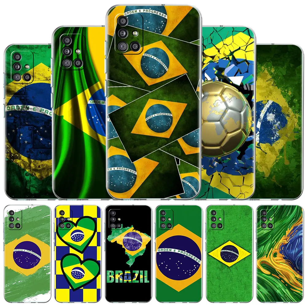 

Soft Case for Samsung Galaxy A52 4G 5G A51 A12 A32 A21s A22 A31 A50 A71 A53 A23 A13 A72 A41 A20e funda Brazil Brazilian Flag