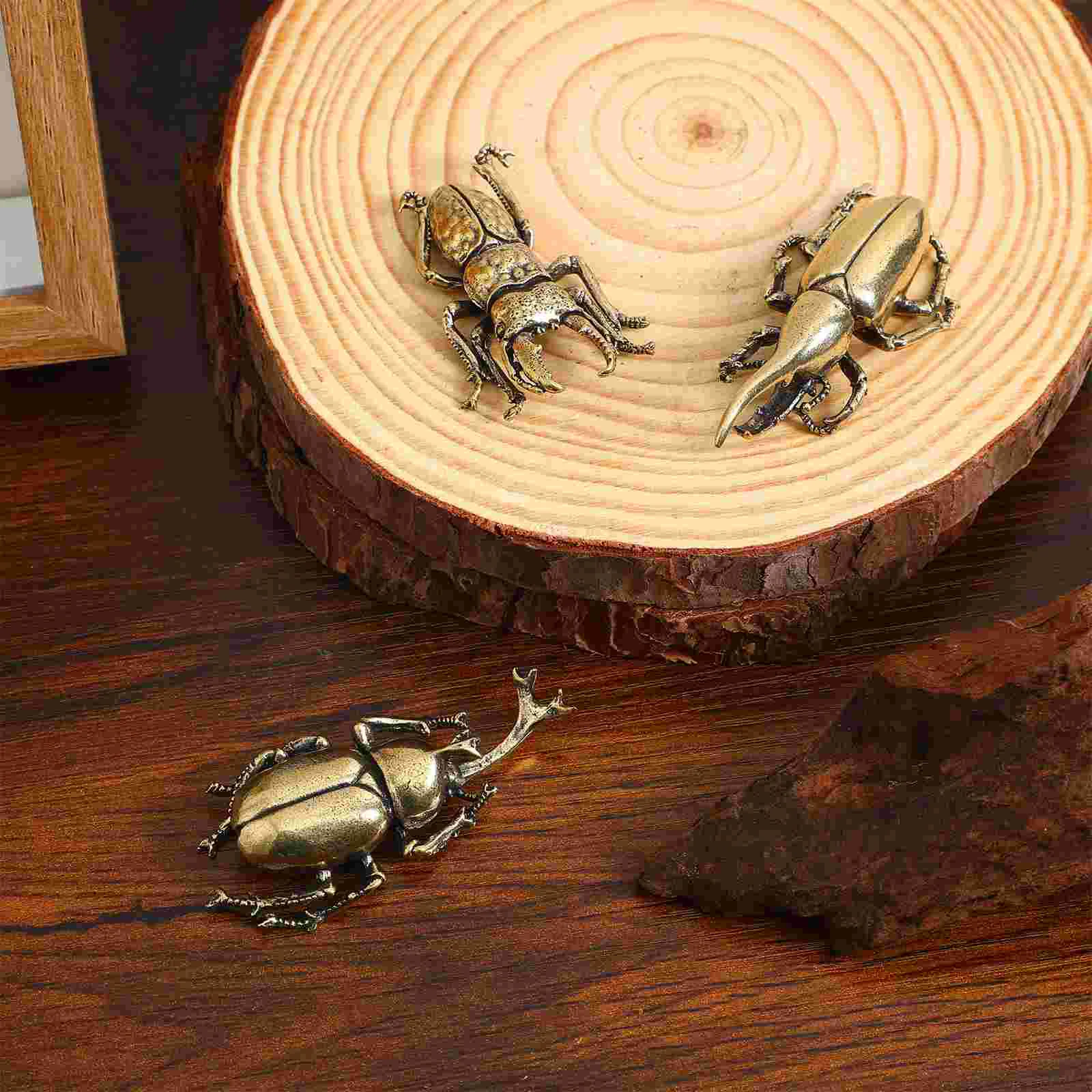 3 шт. Декор Единорог маленькие металлические украшения жук для дома фигурки