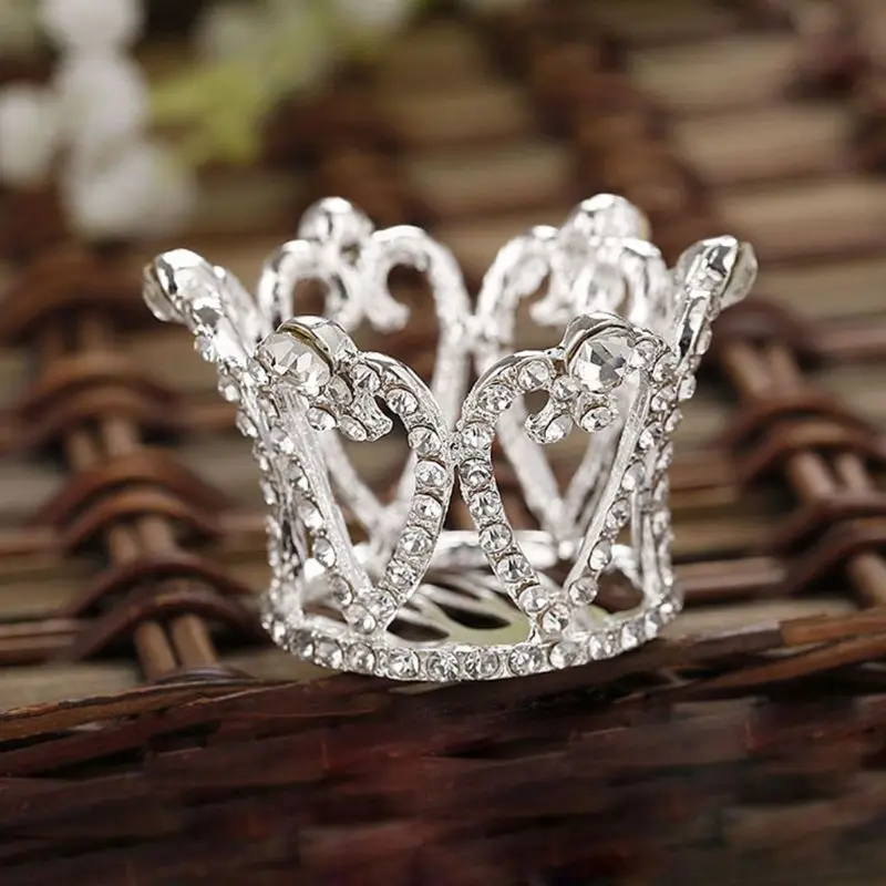 

Baby Photo Prop Crown Baby Princess Tiara Bridal Wedding Party Baby for rhinestone Full Circle Round Mini Crown 6 Option