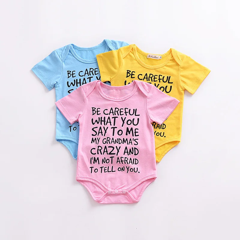 

Newborn Rompers Infant Cute Baby Clothes Toddler Kids Alphabet Printing Infants Boys and Girls' Bodysuit Baby Girl Romper