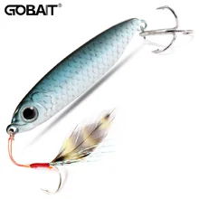 Feather Fishing Colorful Carbon Metal Jig Lure Spinning Spoon Artificial Bait Bass Hook of Minnow Sinking Casting Pesca Tackle