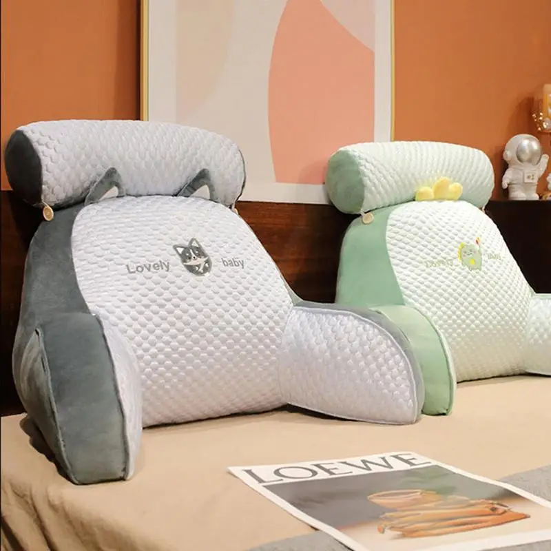 

Подушка для кровати с мультяшным рисунком, мягкая Большая спинка, для офиса, дивана, кровать, поддержка поясницы