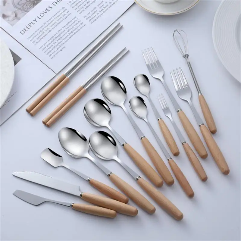 

Knife Spoon Chopsticks Fruit Fork Egg Beater Butter Knife Coffee Spoon Stainless Steel Camping Dinnerware Kitchen Accessories