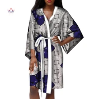 new bazin riche african robe dress for women dashiki print causal belt dresses vestidos women african clothing robe wy563