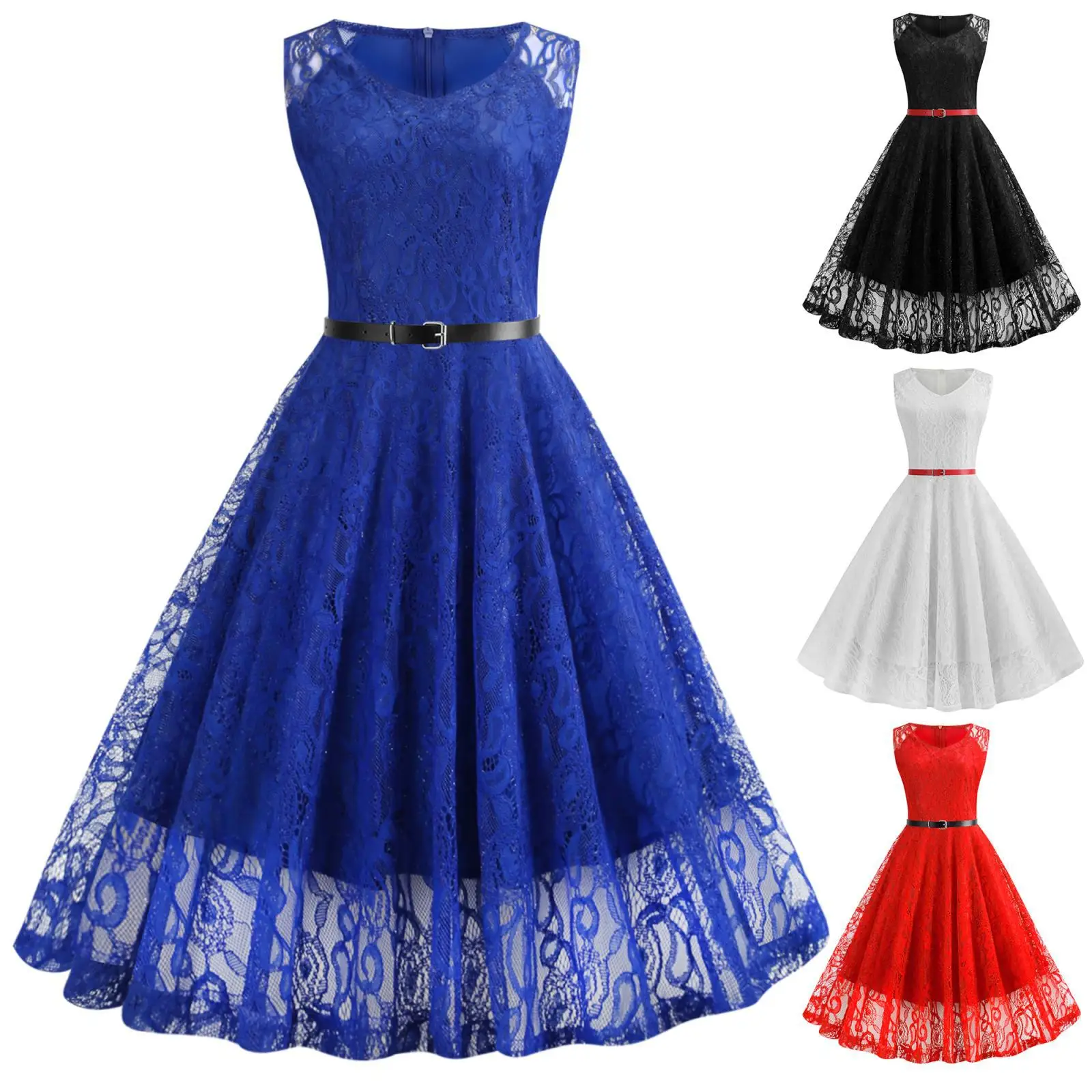 

Long Dress Summer 2023 Fashion Women Retro Style White Dresses Ladies Sleeveless Lace Sexy Beach Dress Female Slim Fit Vestidos