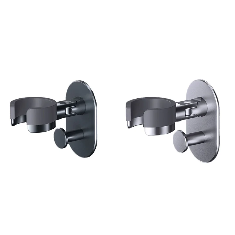 

BONERUY Dryer Cradle Wall Hairdryer Organizer Rack Storage Shelves Accessories Dark Gray