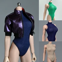 16 scale female soldier sexy jacket top high slit knitted bodysuit clothing model accessories fit 12 inches action figure body