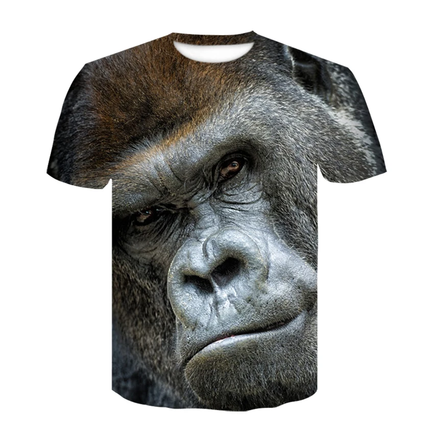 

2022 Summer Casual 3D printed stylish fun monkey graphic men's T-shirts with new hip hop print short sleeves