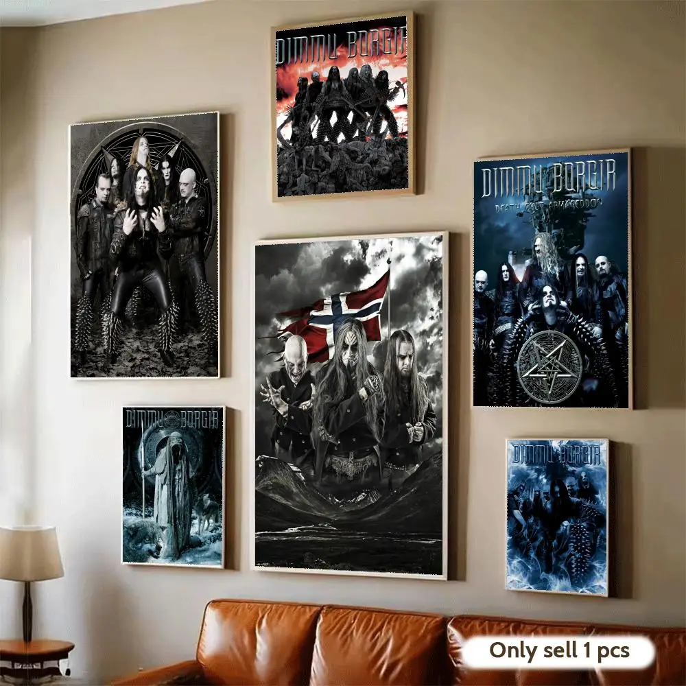 Фото Постер с изображением группы Black Metal Band D-Dimmu Borgir, настенная наклейка для домашнего бара, водонепроницаемая самоклеящаяся наклейка для декора гостиной, спальни №2