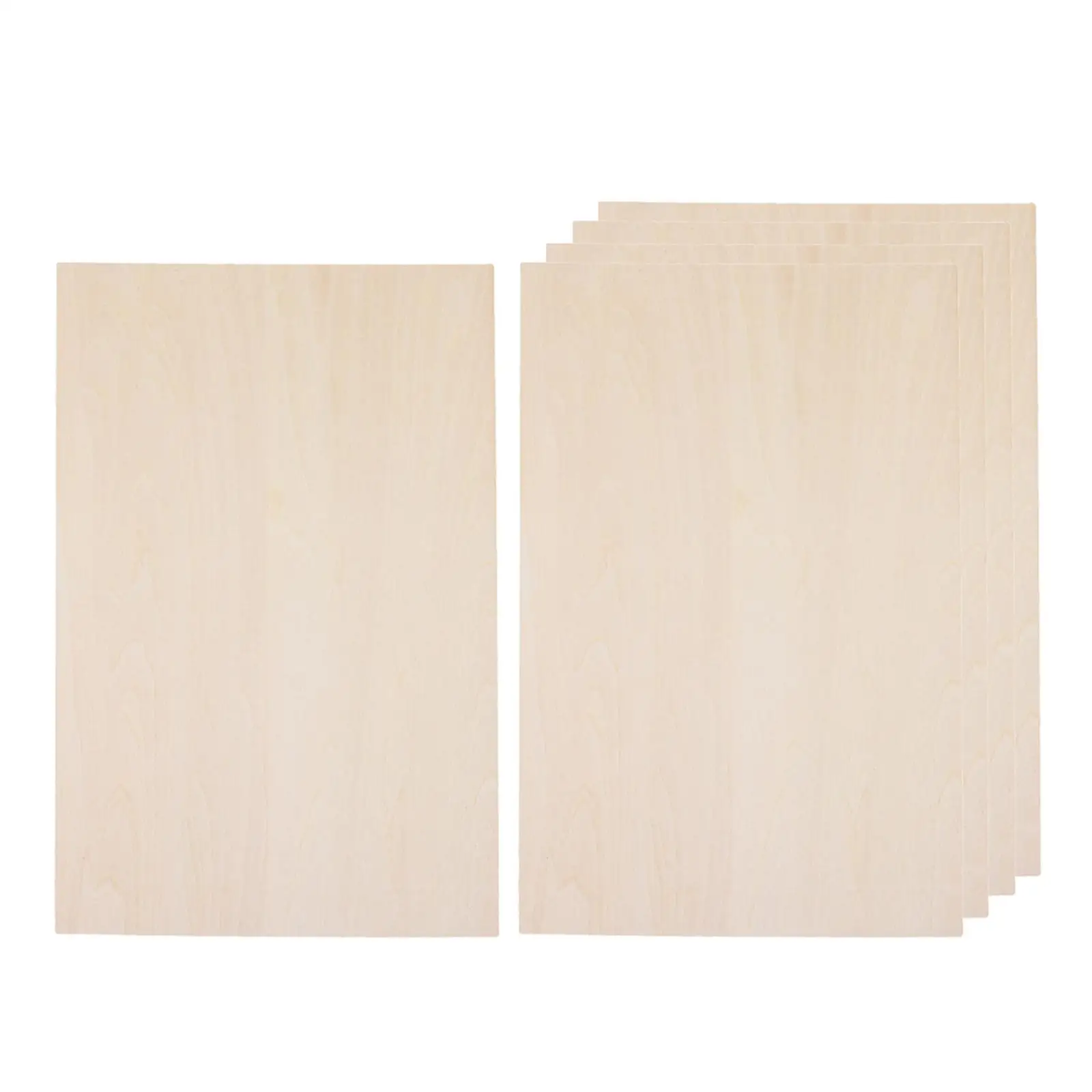 

5Pcs Thin Plywood Board Basswood Sheets Unfinished Wooden Board for Mini House Crafts DIY Project Miniature Aircraft